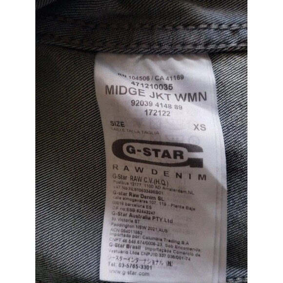 G-Star Raw Jean Womens Trucker Jacket Blue Denim Size XS - Picture 8 of 11